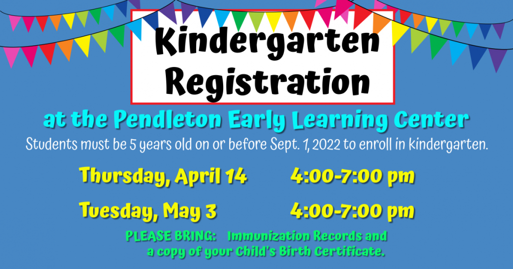 Kindergarten Registration added dates