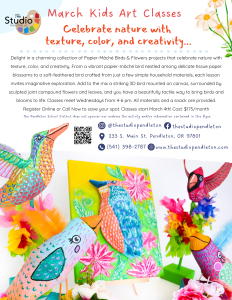CBB March Kids Art Classes The Studio Pendleton