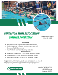 Pendleton Swim Association Summer Flyer