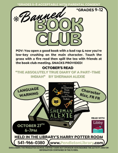 CBB PPL Banned Book Club Pendleton Public Library